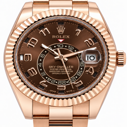 Rolex Sky-Dweller 42MM 326935 18K Everose Gold Choco Dial Watch